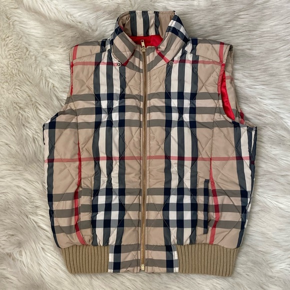 Burberry Other - Burberry Nova Check Plaid Kids Vest Jacket Large